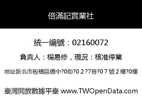 倍滿記實業社