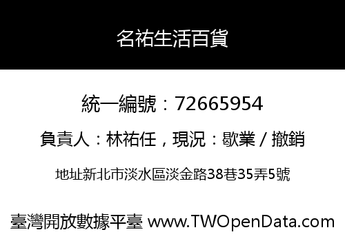 名祐生活百貨