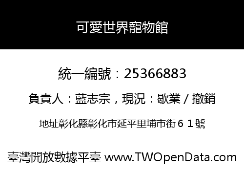 可愛世界寵物館