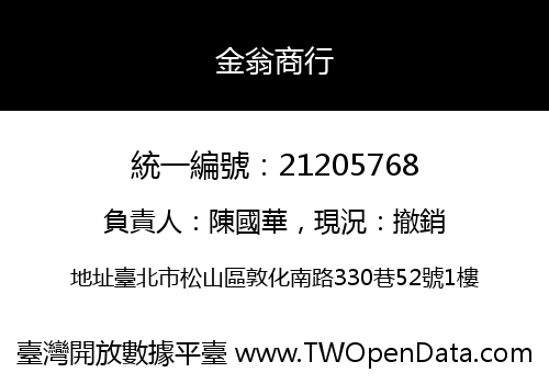 金翁商行