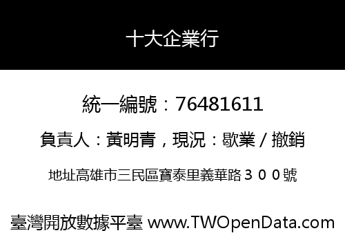 十大企業行