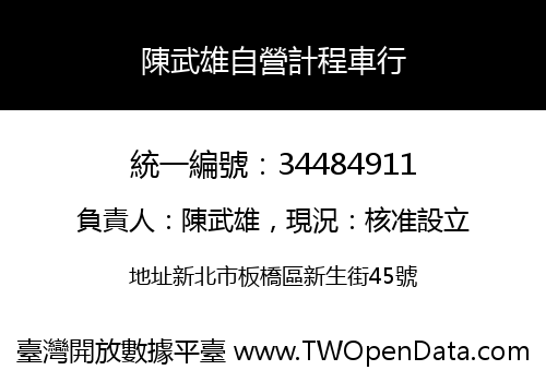 陳武雄自營計程車行