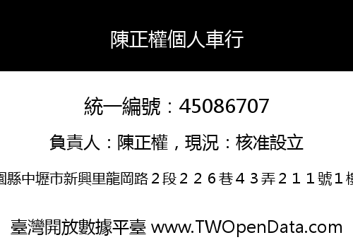 陳正權個人車行
