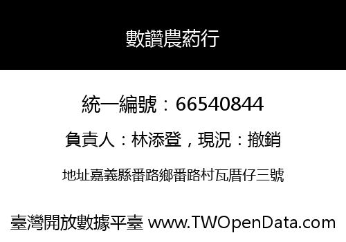 數讚農葯行