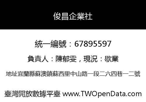 俊昌企業社