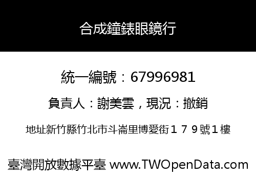 合成鐘錶眼鏡行