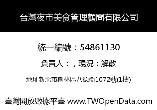 台灣夜市美食管理顧問有限公司