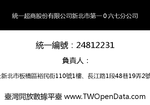 統一超商股份有限公司新北市第一０六七分公司