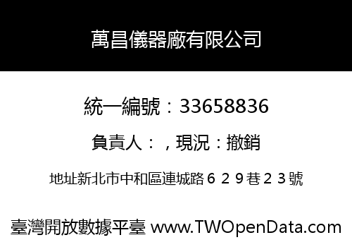 萬昌儀器廠有限公司