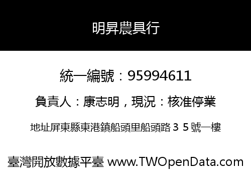 明昇農具行