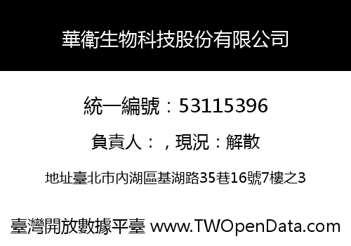 華衛生物科技股份有限公司