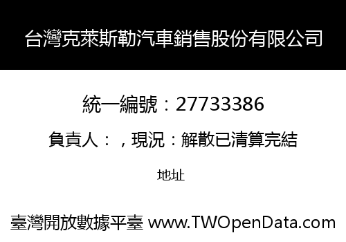 台灣克萊斯勒汽車銷售股份有限公司