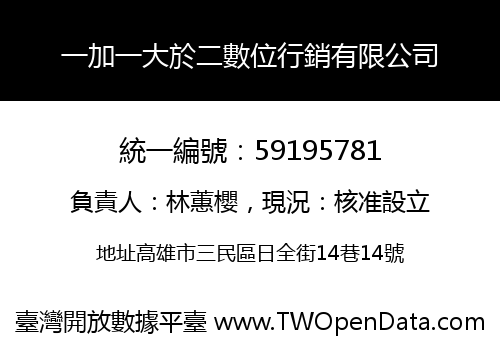 一加一大於二數位行銷有限公司