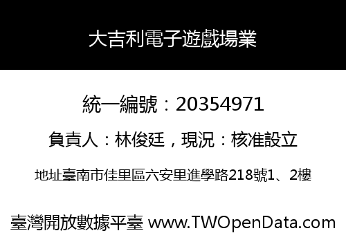 大吉利電子遊戲場業