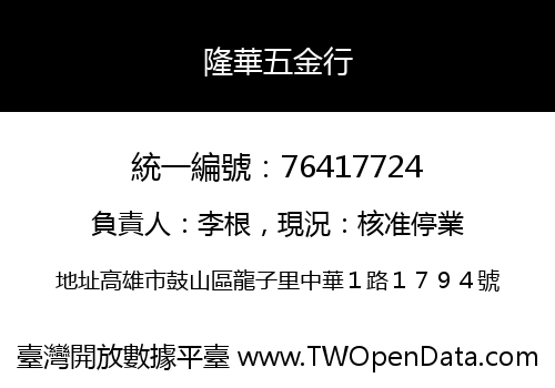 隆華五金行