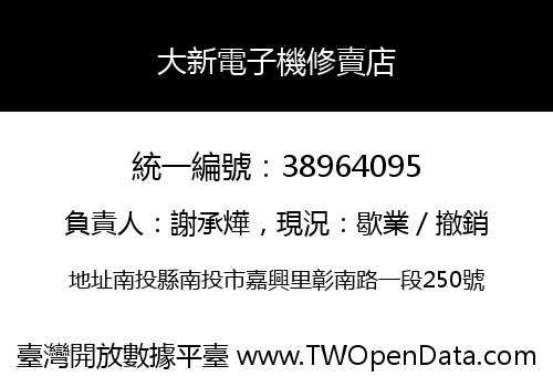 大新電子機修賣店