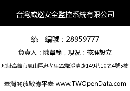 台灣威巡安全監控系統有限公司