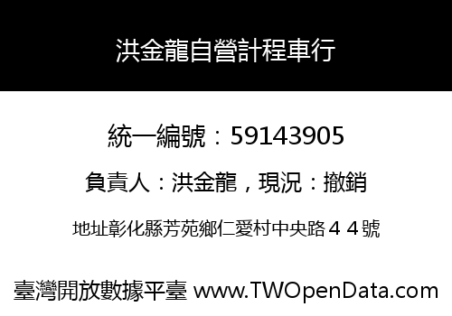 洪金龍自營計程車行