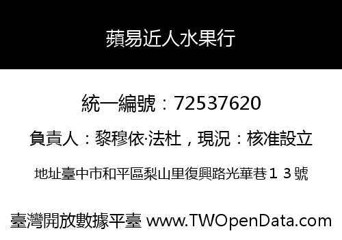 蘋易近人水果行