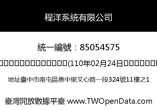 程洋系統有限公司