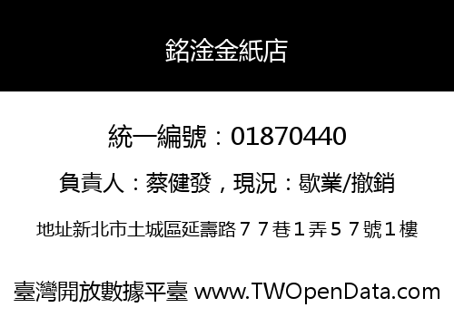 銘淦金紙店