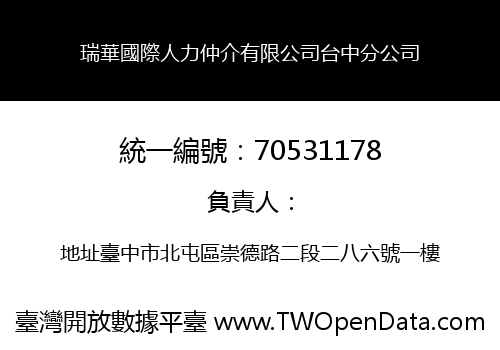 瑞華國際人力仲介有限公司台中分公司