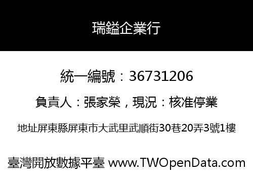 瑞鎰企業行
