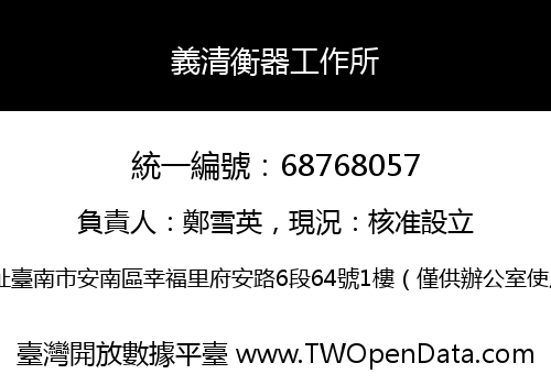 義清衡器工作所