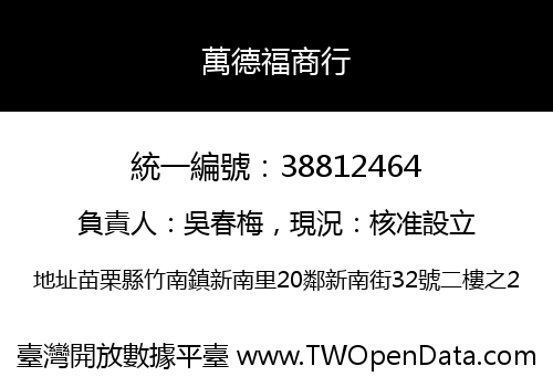 萬德福商行
