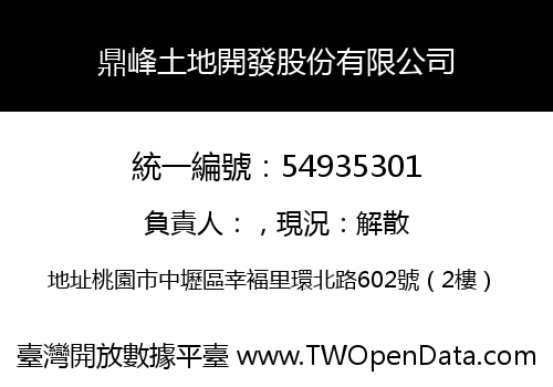 鼎峰土地開發股份有限公司