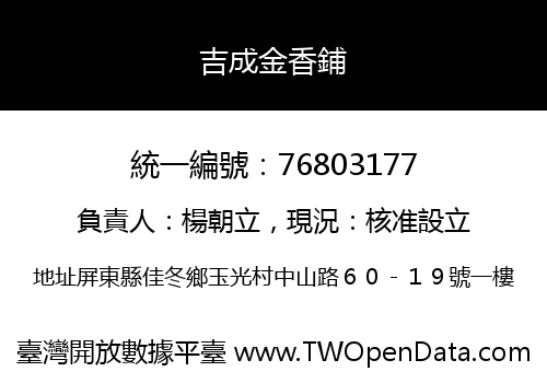吉成金香鋪