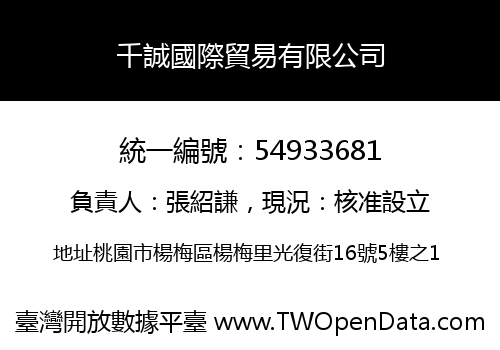 千誠國際貿易有限公司
