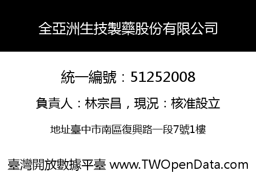 全亞洲生技製藥股份有限公司