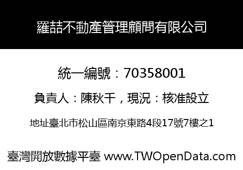 羅喆不動產管理顧問有限公司