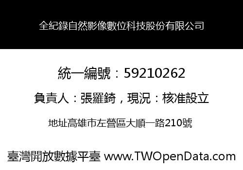 全紀錄自然影像數位科技股份有限公司
