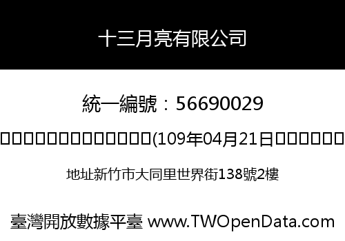 十三月亮有限公司
