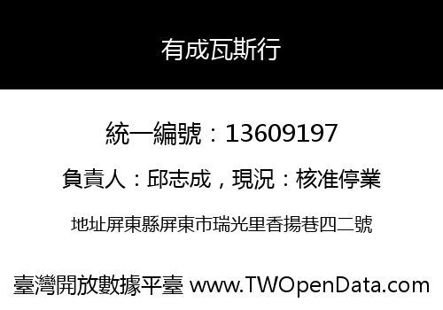 有成瓦斯行