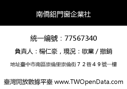 南僑鋁門窗企業社