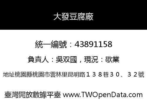 大發豆腐廠