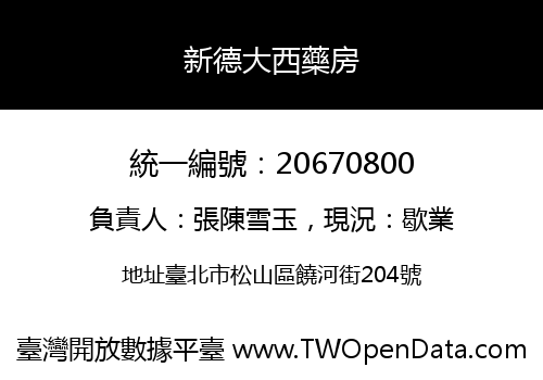 新德大西藥房