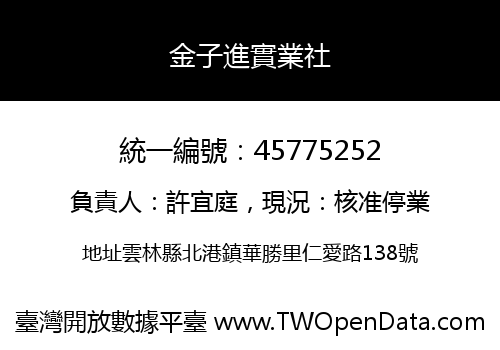 金子進實業社