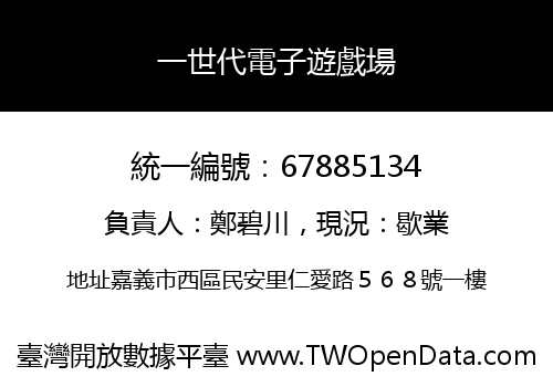一世代電子遊戲場