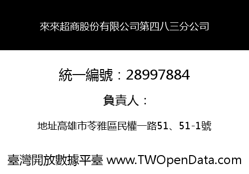 來來超商股份有限公司第四八三分公司