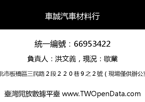 車誠汽車材料行