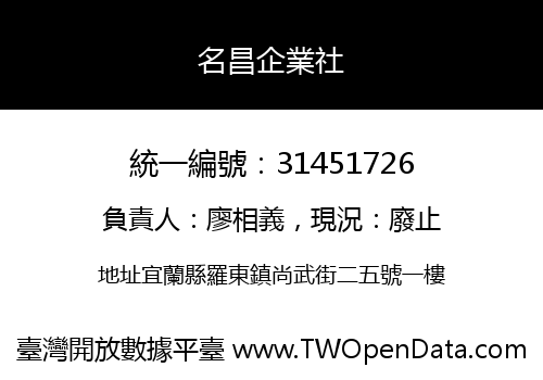 名昌企業社