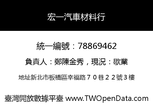 宏一汽車材料行