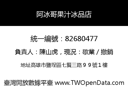 阿冰哥果汁冰品店