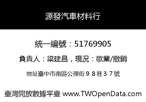 源發汽車材料行
