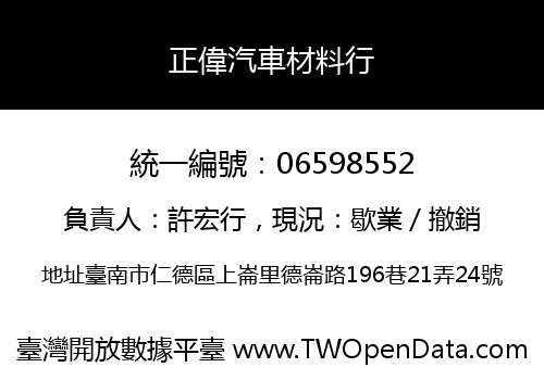 正偉汽車材料行