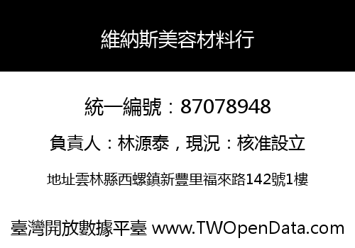 維納斯美容材料行
